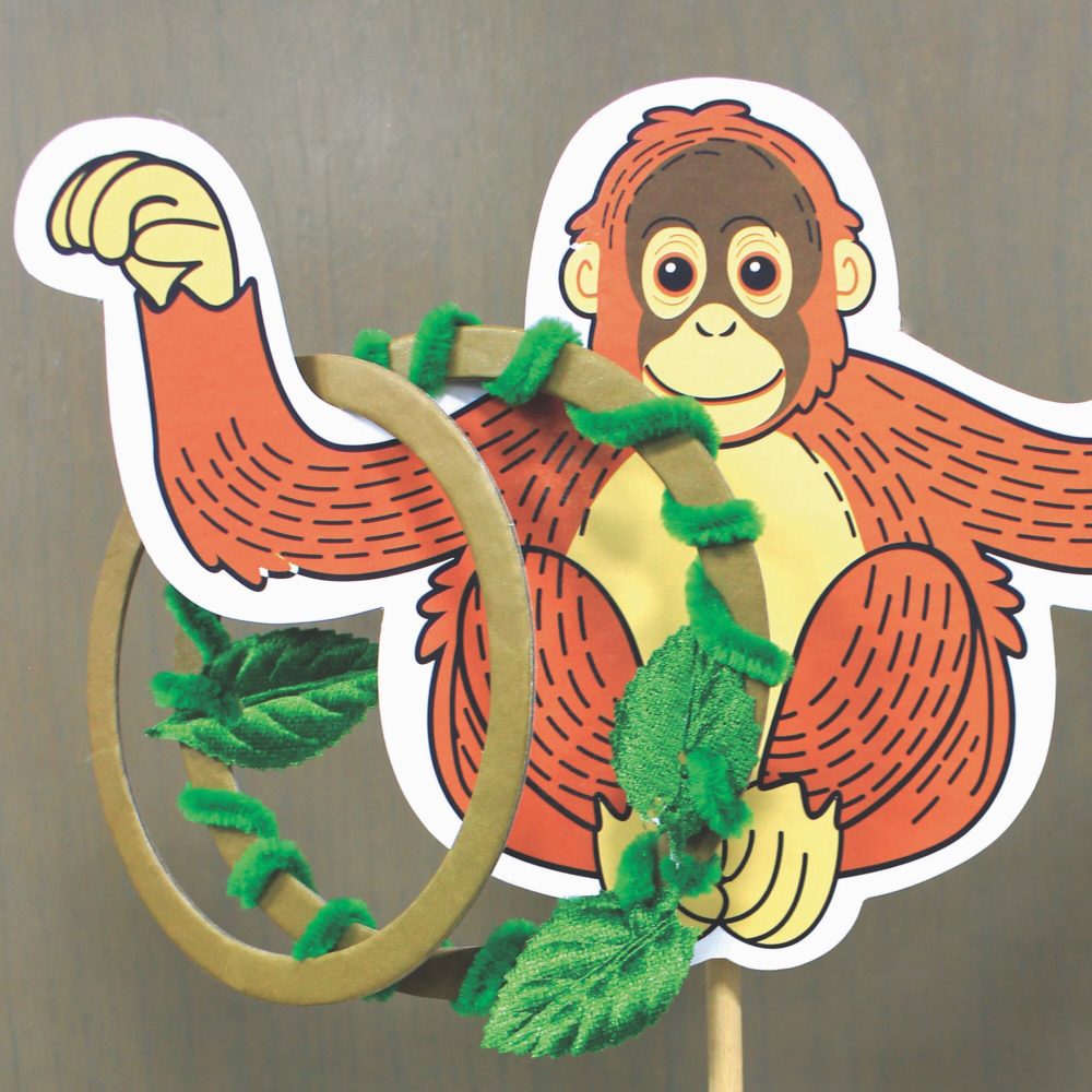 baby orangutan ring toss game